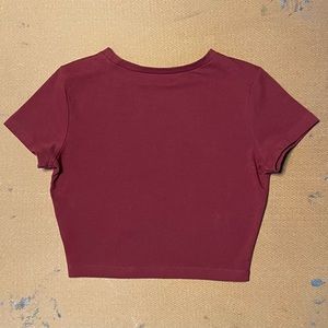 MAROON CROP TOP